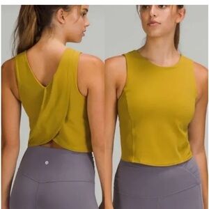 Lululemon Nulu Twist-Back Yoga Tank Top - Auric Gold